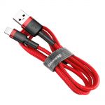 Baseus Cafule Cable wytrzymały nylonowy kabel przewód USB / Lightning QC3.0 2.4A 1M czerwony CALKLF